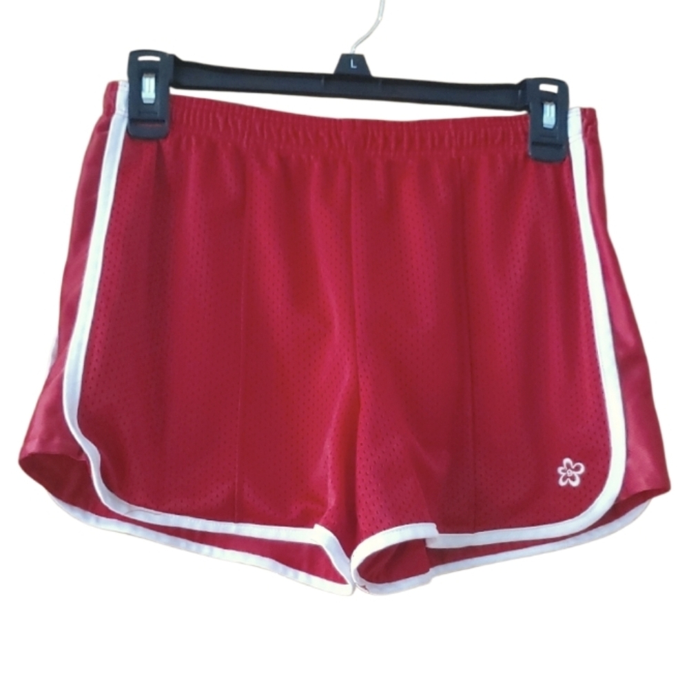 Limited Too Red Kids Athletic Shorts Size 16 White Border Stripe